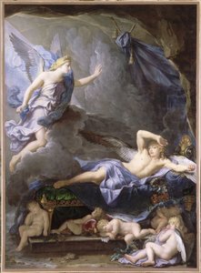 アイリスの接近で目覚めるモーフィアス 作： René Antoine Houasse